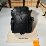 L-V BACKPACK BLACK EMBOSSED