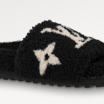 L-V FLUFFY BLCK SLIPPER - Image 2