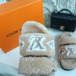 FLUFFY MONOGRAM SANDAL