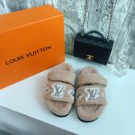 FLUFFY MONOGRAM SANDAL