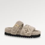 FLUFFY MONOGRAM SANDAL