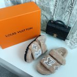 FLUFFY MONOGRAM SANDAL