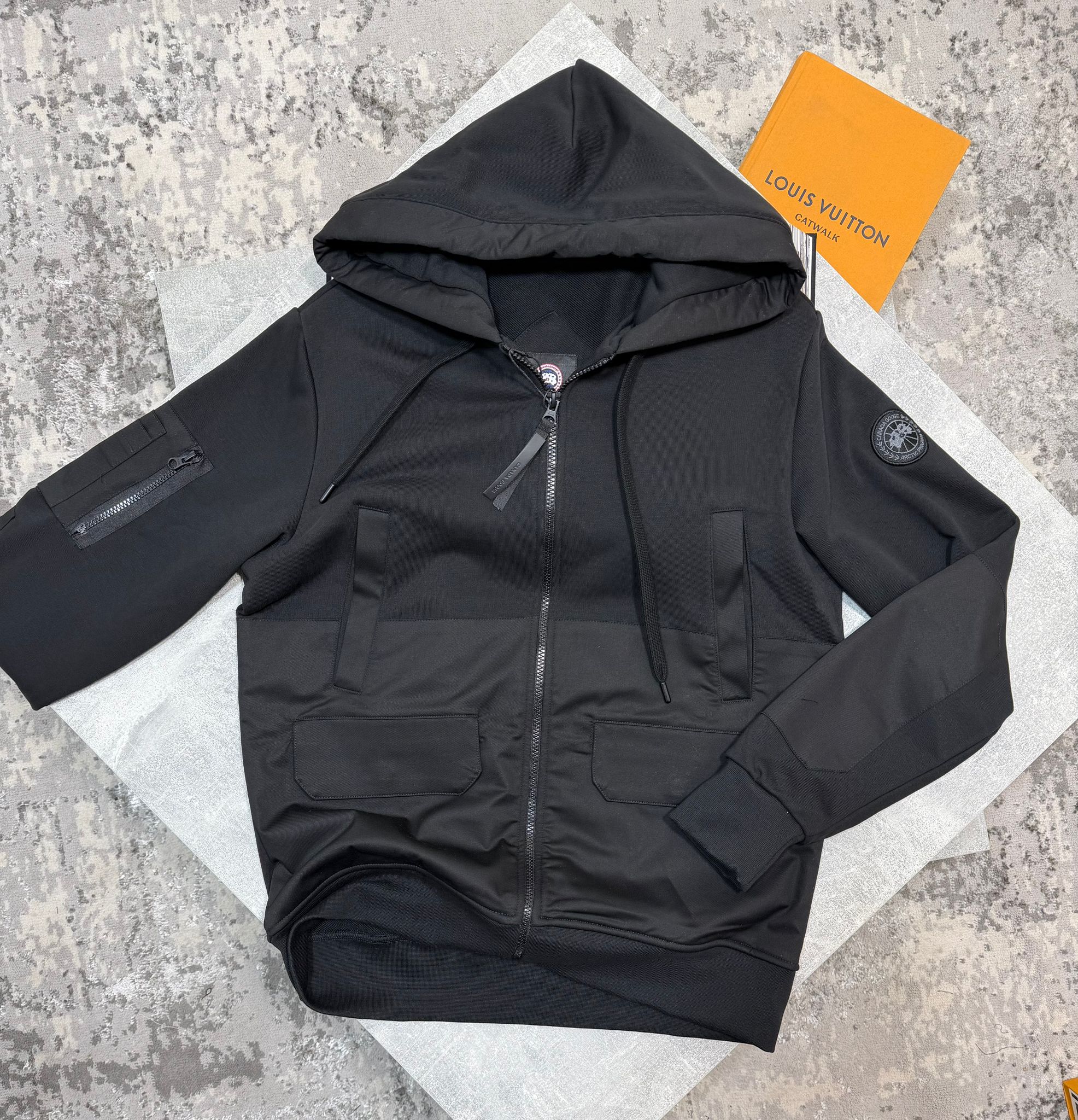 Goose Hooded Jacket Black - Image 2
