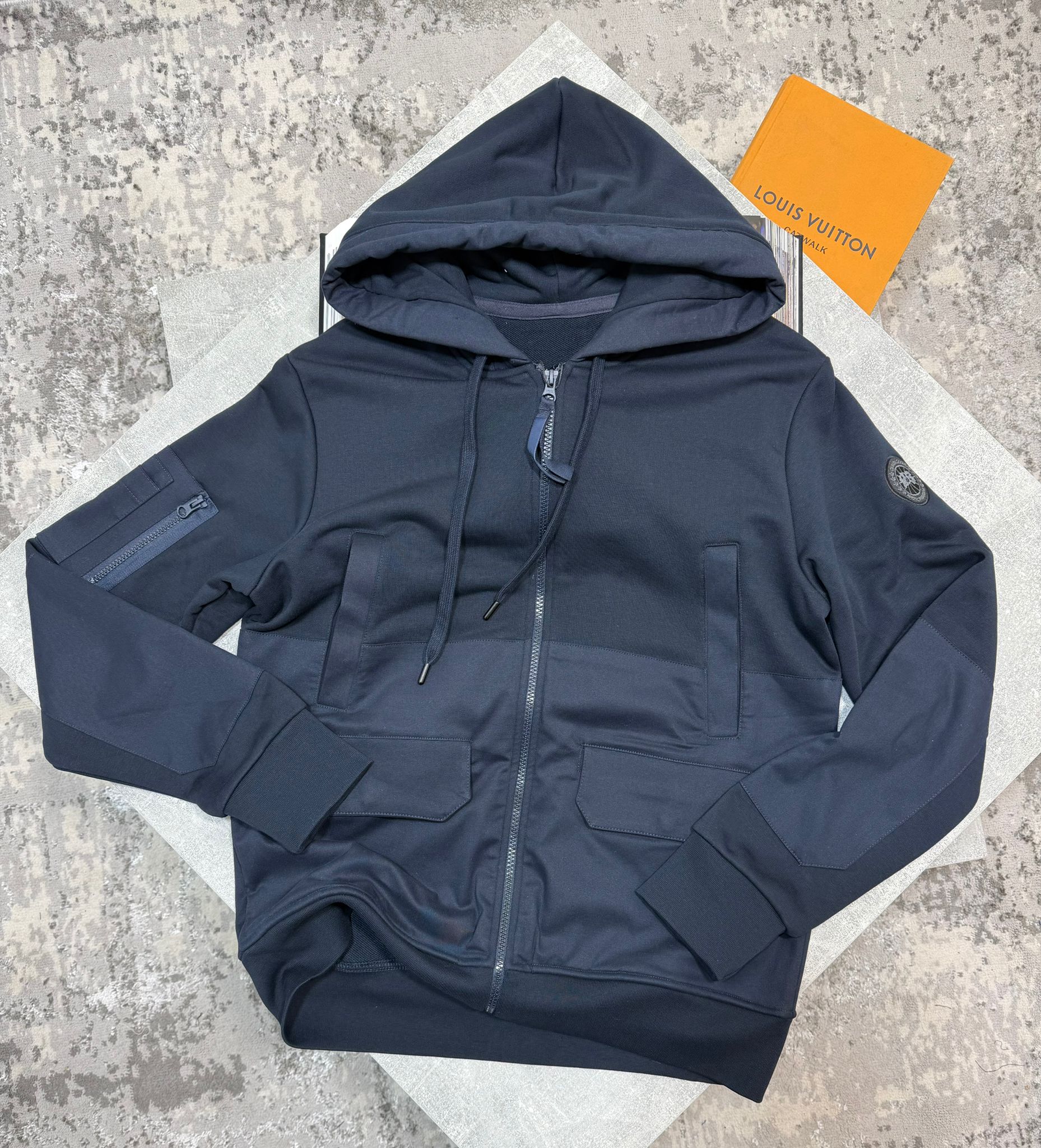 Goose Hooded Jacket Navy - Image 2