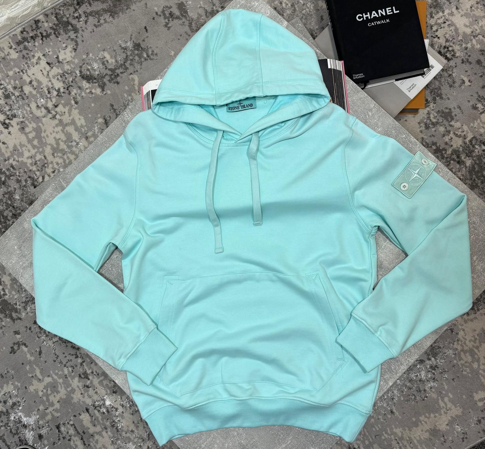 Stone Hoodie mint blue Ghost Badge