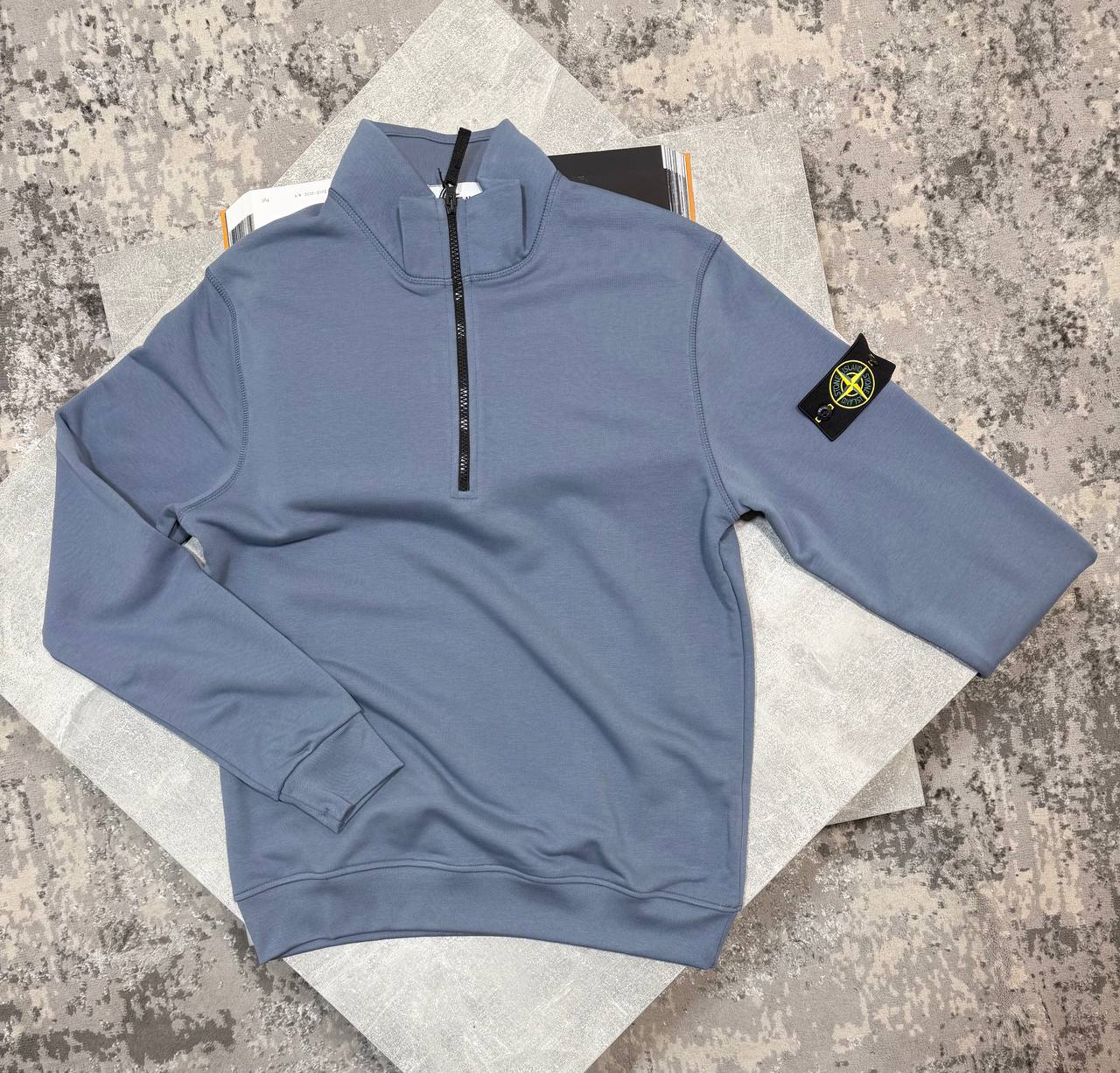 Stone 1/4 Zip Blue