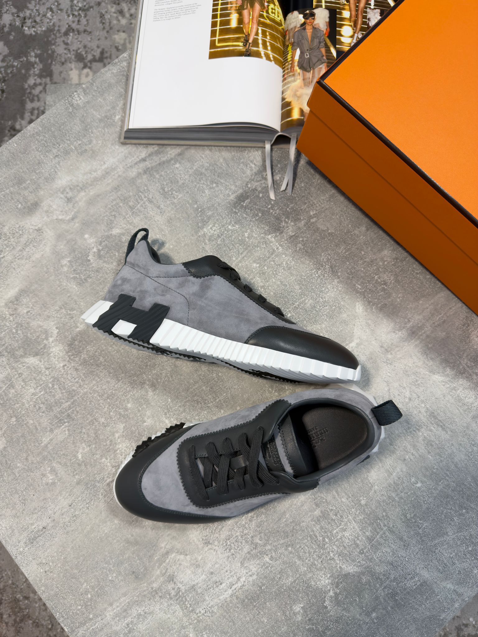 Hermes Trainers Grey - Image 3