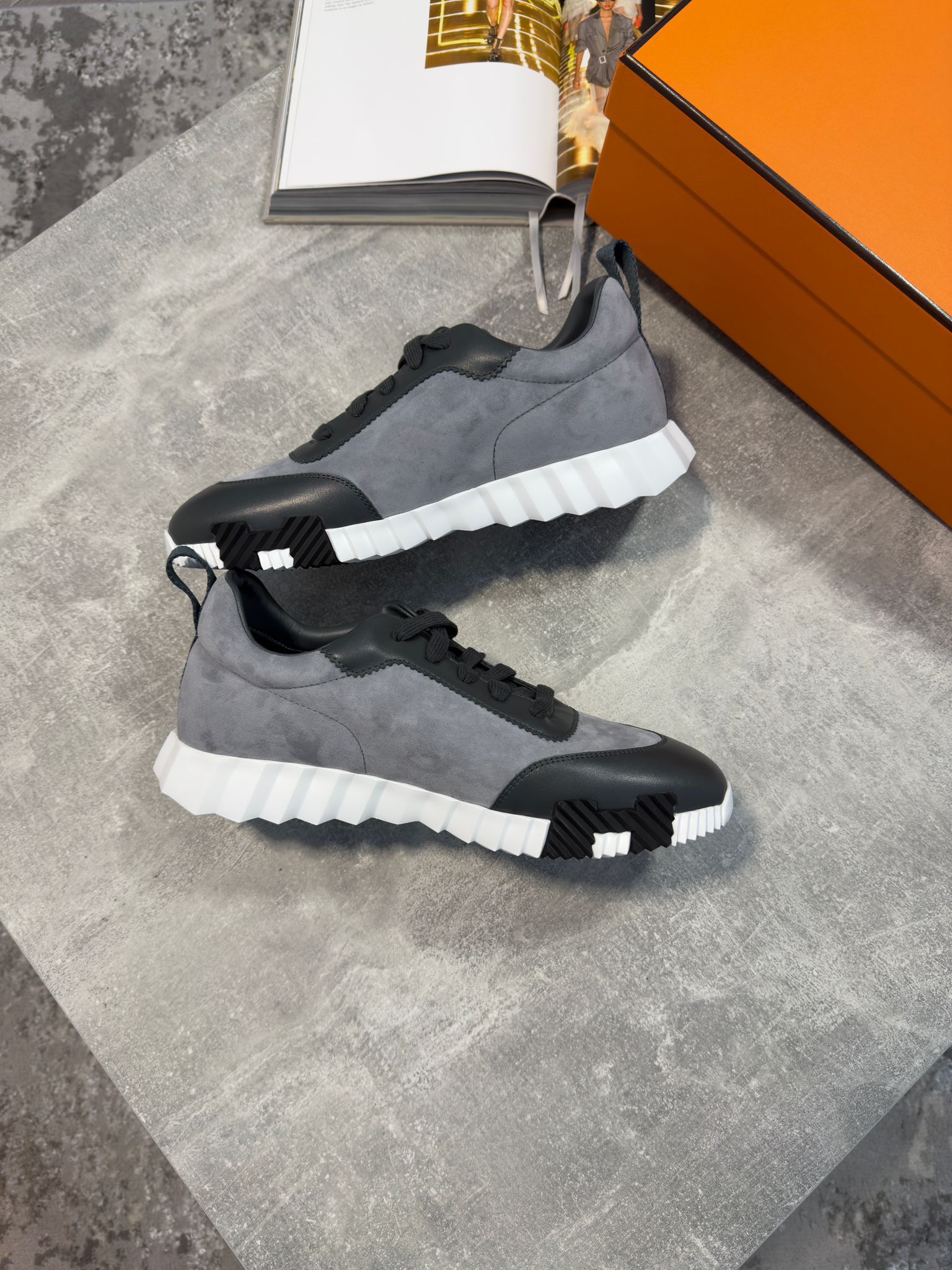 Hermes Trainers Grey - Image 2