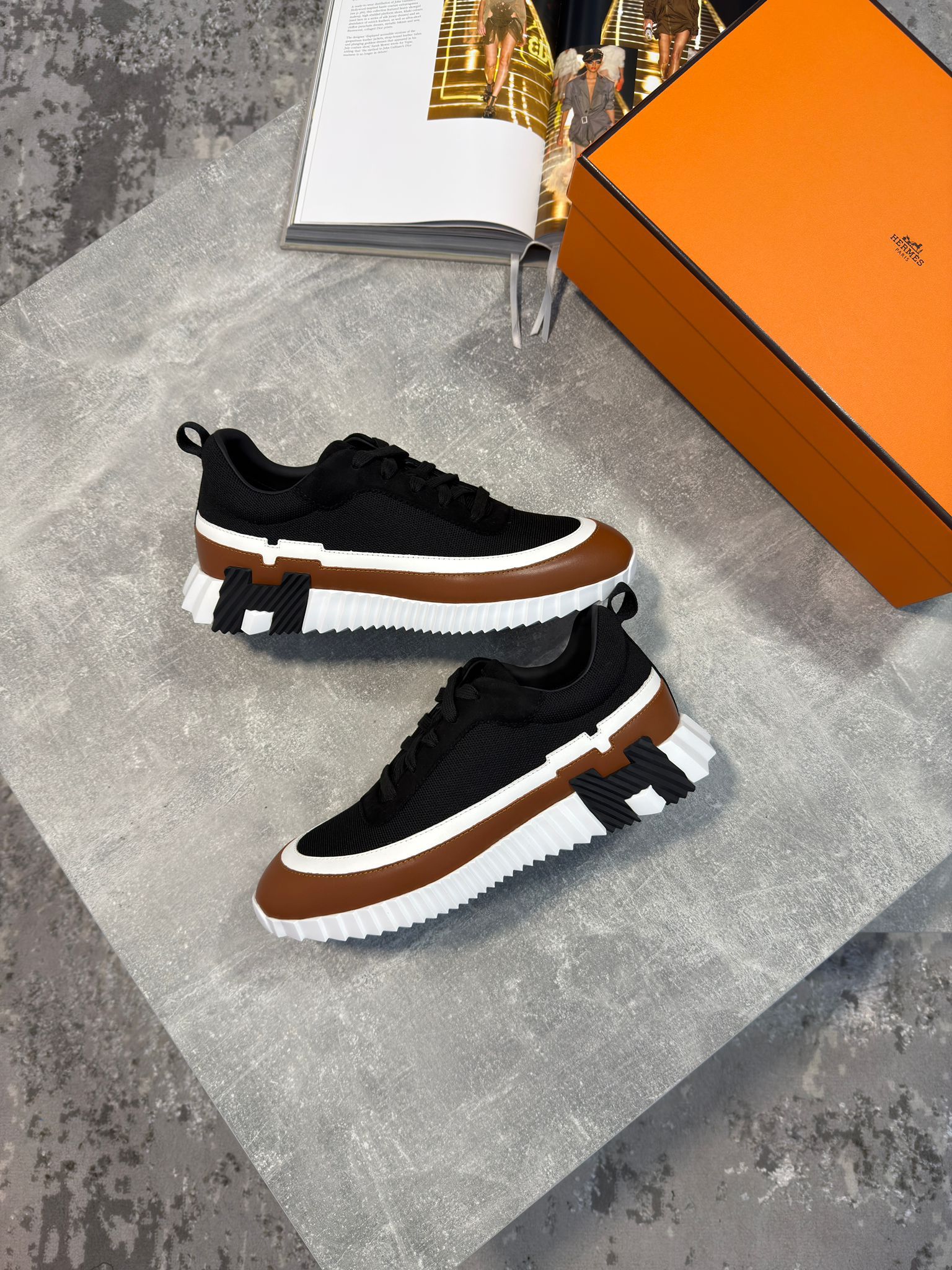 Hermes Trainers Brown