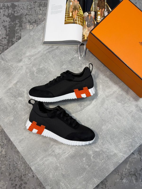 Hermes Trainers Black & Orange
