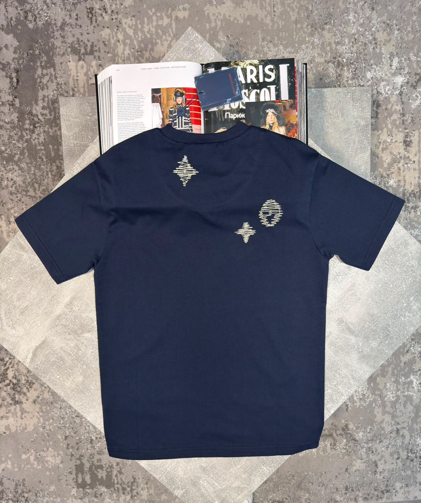 LV Tshirt Navy Blue - Image 2