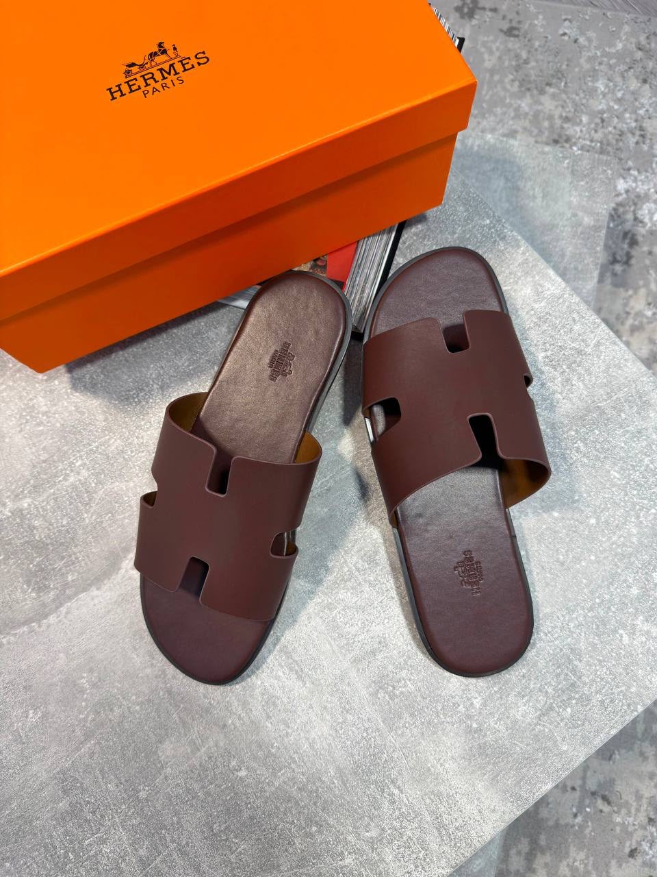 Hermes Sliders Brown - Image 2