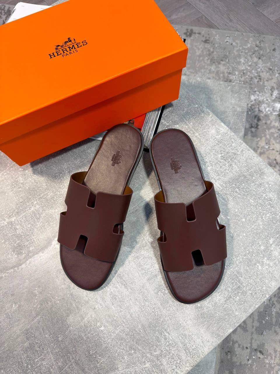 Hermes Sliders Brown