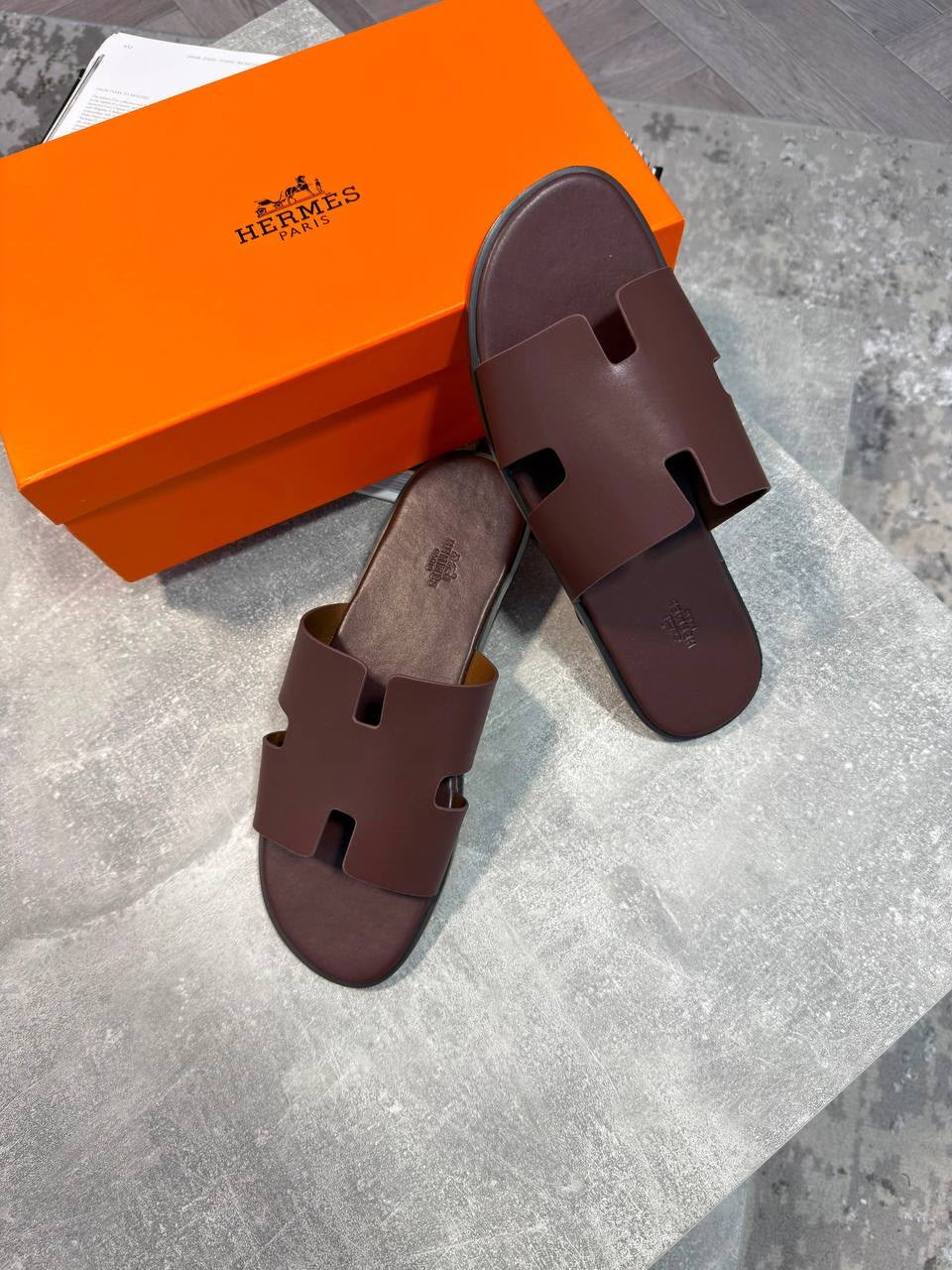 Hermes Sliders Brown - Image 3