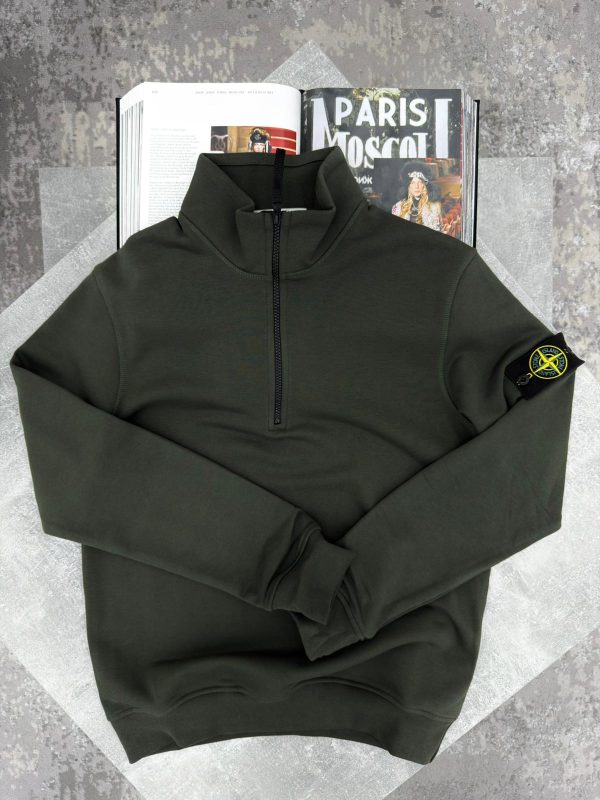Si 1/4 Zip Dark Green