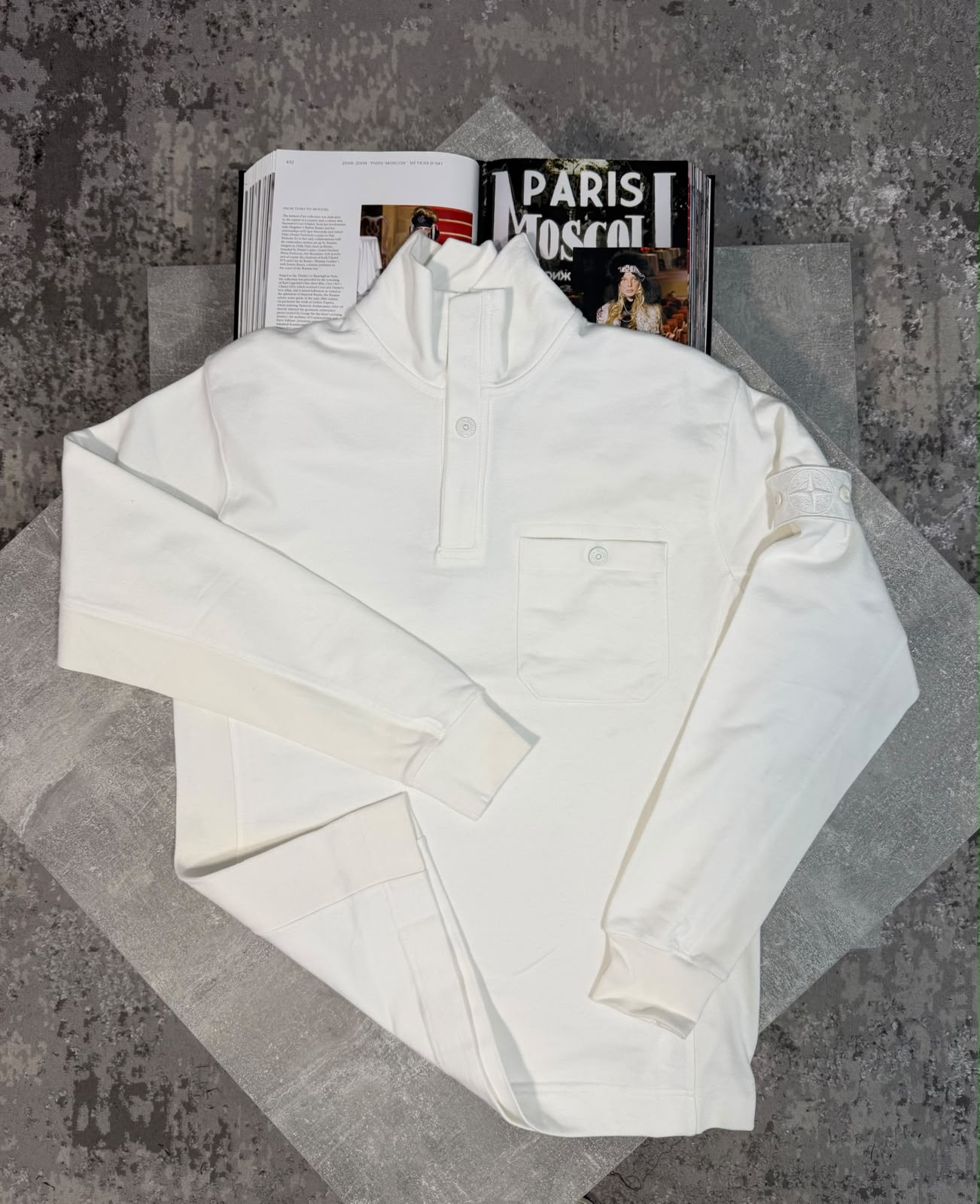 Si 1/4 zip White