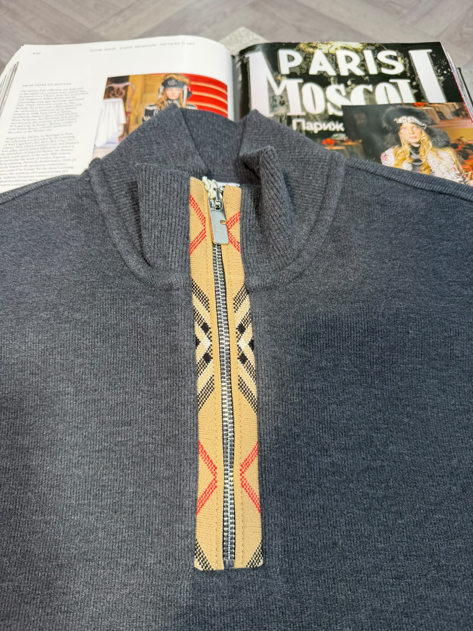 BB 1/4 Zip Grey - Image 3