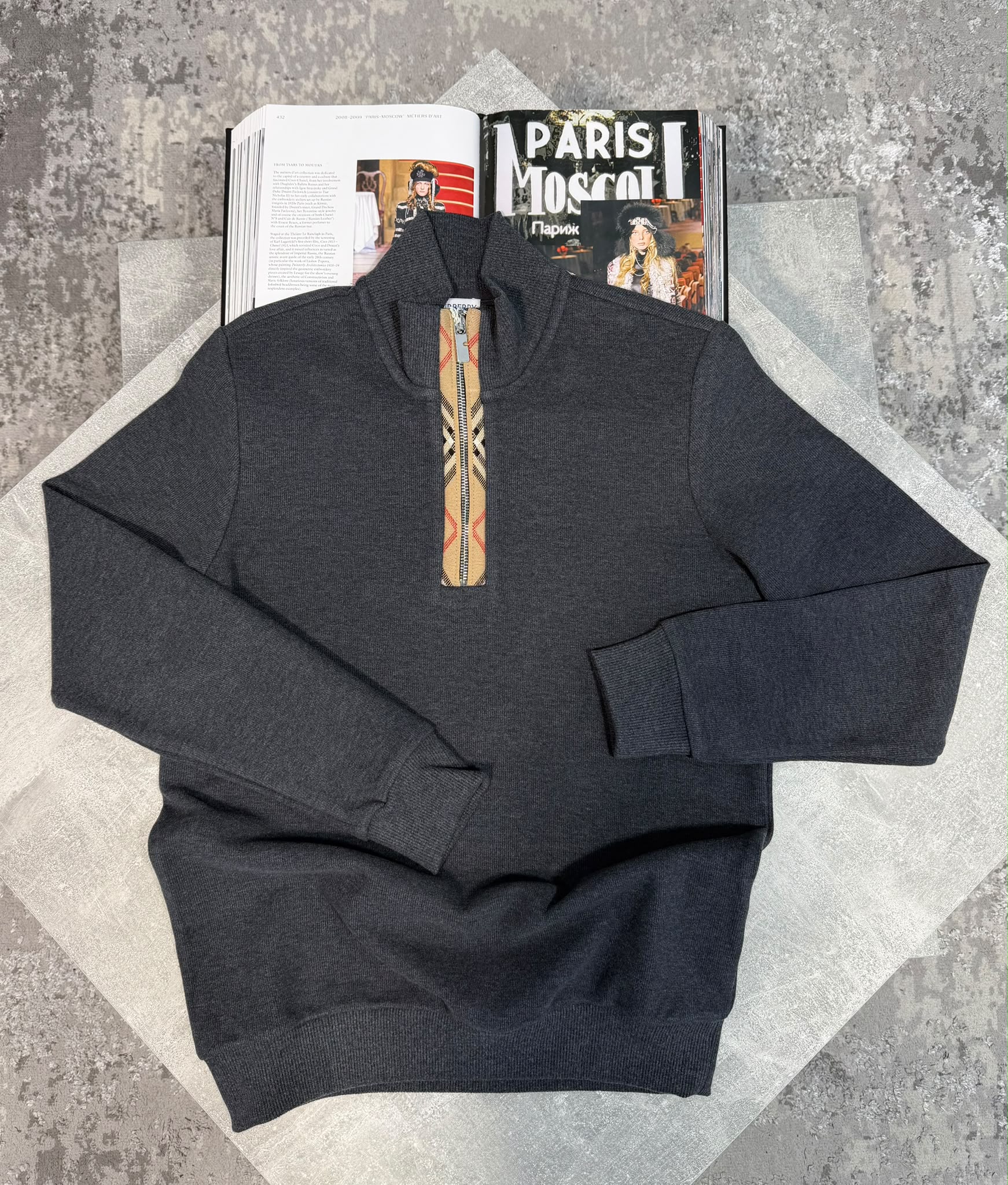 BB 1/4 Zip Grey