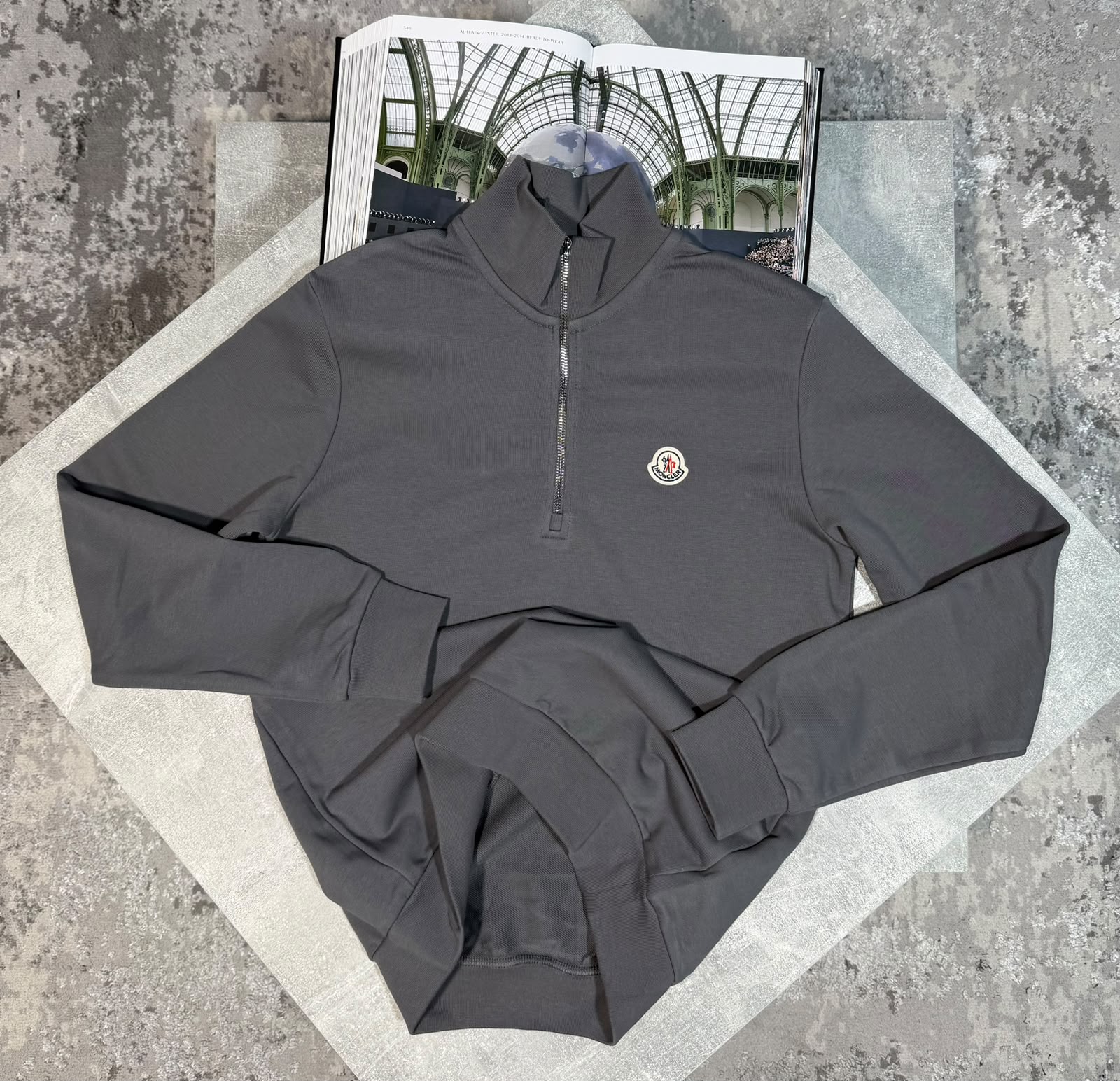 Mnclr 1/4 Zip - Dark Grey - Image 2